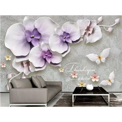 Сиреневые орхидеи - 3D фотообои|3D цветы - Модульная картины, Репродукции, Декоративные панно, Декор стен
