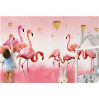 Компания фламинго - Фотообои Животные|птицы