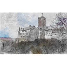 Картина на холсте по фото Модульные картины Печать портретов на холсте Замок в Шотландии - 3D фотообои|3Д обои для зала