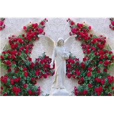 Картина на холсте по фото Модульные картины Печать портретов на холсте Статуя ангела в саду - 3D фотообои
