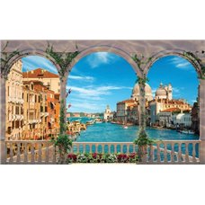 Картина на холсте по фото Модульные картины Печать портретов на холсте Венеция - Фотообои Расширяющие пространство