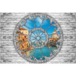 Окно в Венецию - Фотообои Расширяющие пространство - Модульная картины, Репродукции, Декоративные панно, Декор стен