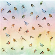 Картина на холсте по фото Модульные картины Печать портретов на холсте Радужные птицы - Дизайнерские|Радионова