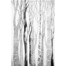 Картина на холсте по фото Модульные картины Печать портретов на холсте Черно-белый лес - Дизайнерские|Сумская