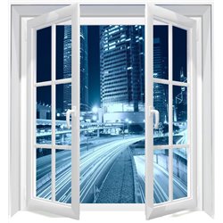 Ночной Токио - Вид из окна - Модульная картины, Репродукции, Декоративные панно, Декор стен