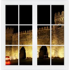 Картина на холсте по фото Модульные картины Печать портретов на холсте Крепость в Баку - Вид из окна
