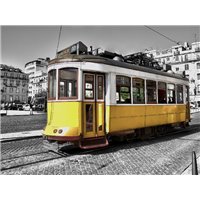 Желтый трамвай - Фотообои Старый город