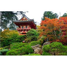 Картина на холсте по фото Модульные картины Печать портретов на холсте Традиционная архитектура - Фотообои Японские и просто сады