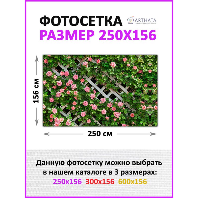 Фотофасад для забора и стен и беседки 250х156. Декоративный фотобаннер для забора и беседки от ArtHata - легкий способ быстро ук