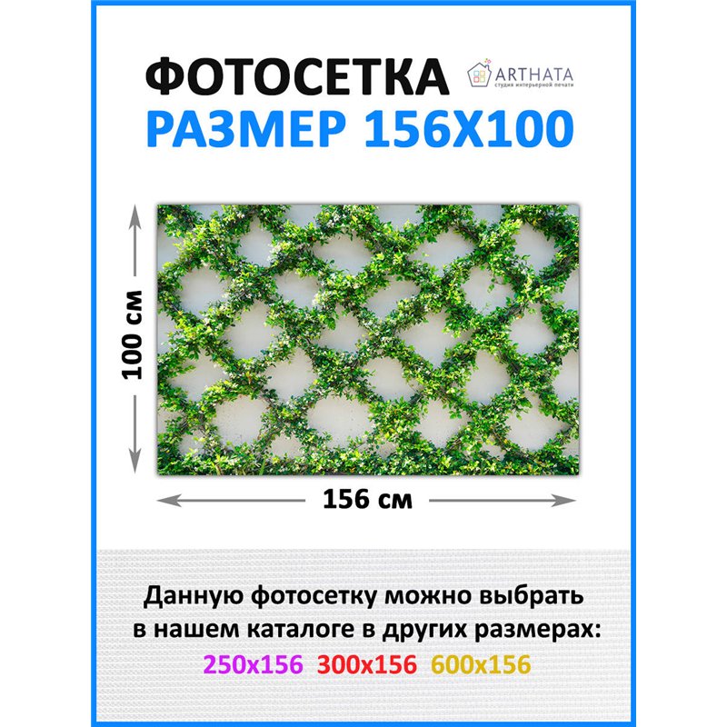 На забор фотосетка 156х100 см - легкий способ быстро украсить забор. Люверсы в комплекте