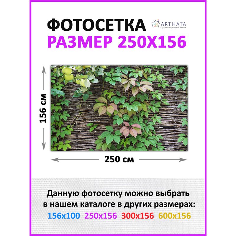Фотофасад для беседки 250х158 - легкий способ быстро украсить забор для сада. Люверсы в комплекте