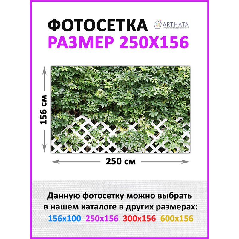 Фотосетка на забор 250*158 - легкий способ быстро украсить забор. Люверсы в комплекте