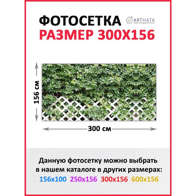 Фотосетка на забор 300*158 - легкий способ быстро украсить дачу. Люверсы в комплекте
