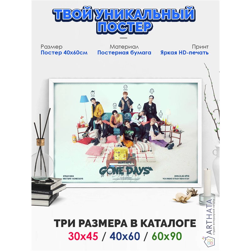 Постер, плакат интерьерный 40x60см - StrayKids
