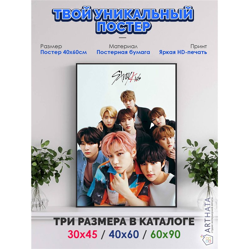 Постер, плакат интерьерный 40x60см - Stray Kids