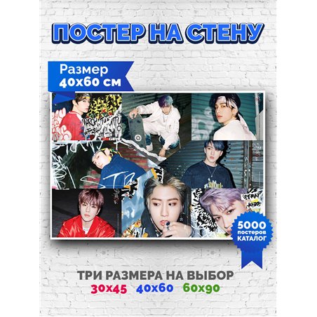 Постер, плакат интерьерный 40x60см - Stray Kids