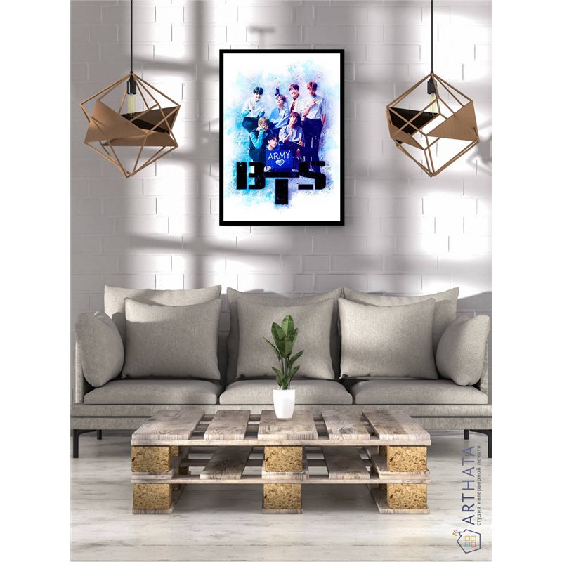 Постер, плакат интерьерный 40x60см - BTS