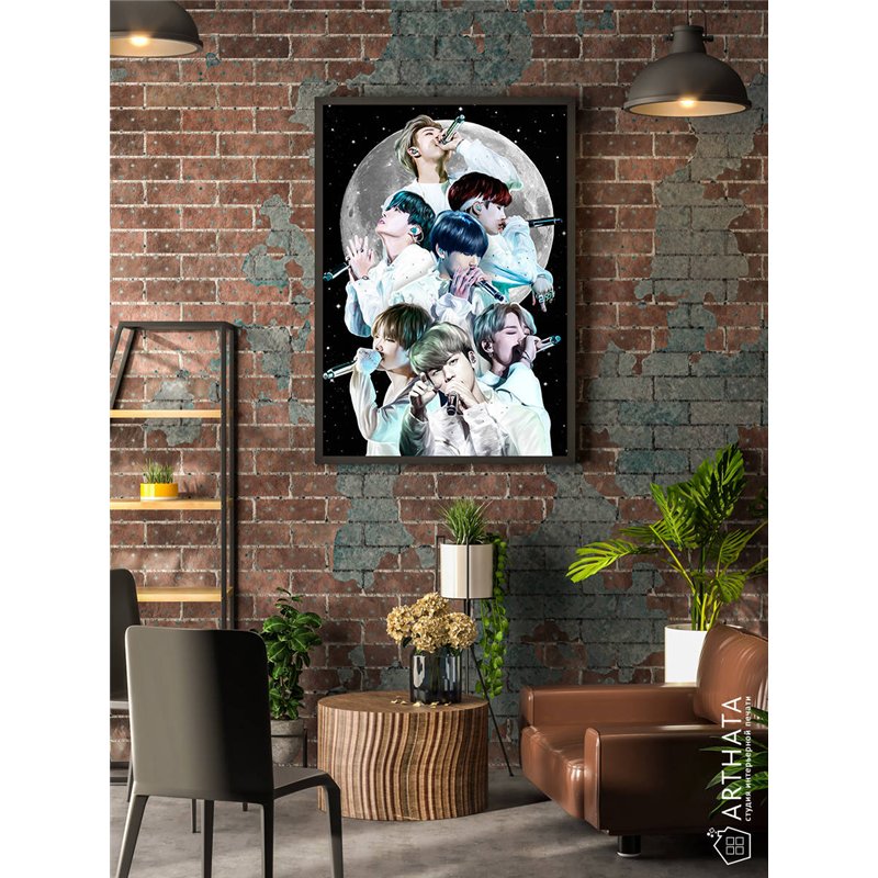 Постер, плакат интерьерный 40x60см - BTS