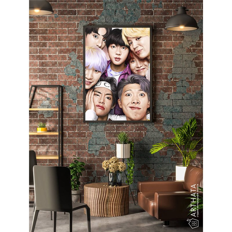 Постер, плакат интерьерный 40x60см - BTS
