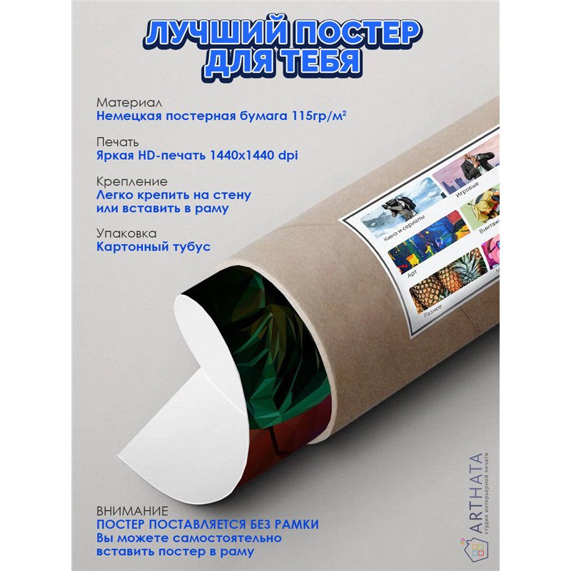 Постер, плакат интерьерный 40x60см - MiyaGi - Andy Panda