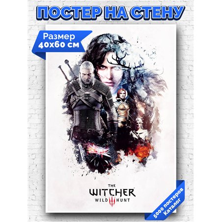 Постер, плакат интерьерный 40x60см - Witcher 3