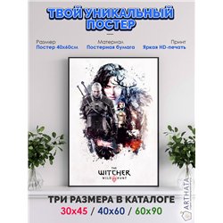Постер, плакат интерьерный 40x60см - Witcher 3
