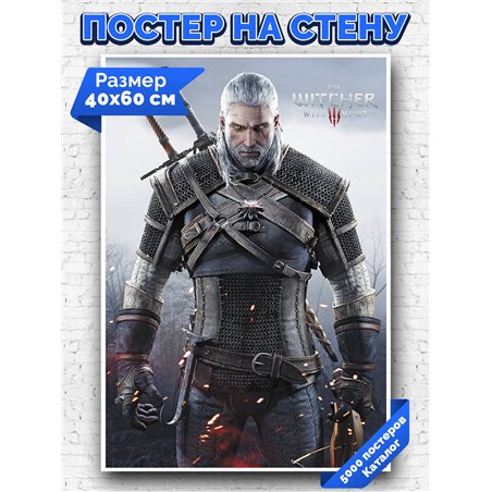 Постер, плакат интерьерный 40x60см - Witcher 3