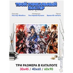 Постер, плакат интерьерный 40x60см - Genshin