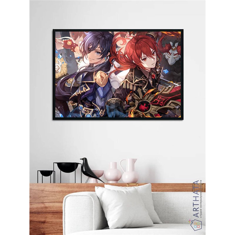 Постер, плакат интерьерный 40x60см - Genshin