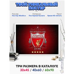 Постер, плакат интерьерный 40x60см - Liverpool