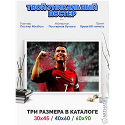 Постер, плакат интерьерный 40x60см - Cristiano Ronaldo
