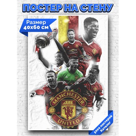 Постер, плакат интерьерный 40x60см - Manchester United