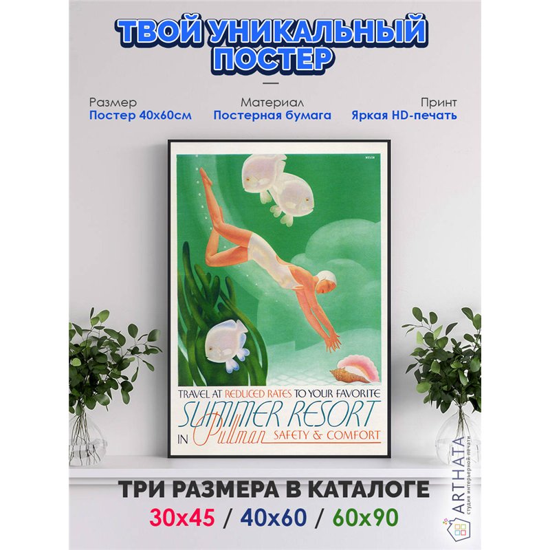 Постер, плакат интерьерный 40x60см - Pullman