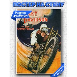 Постер, плакат интерьерный 40x60см - Harley Davidson