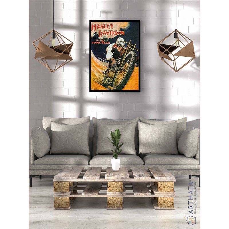 Постер, плакат интерьерный 40x60см - Harley Davidson