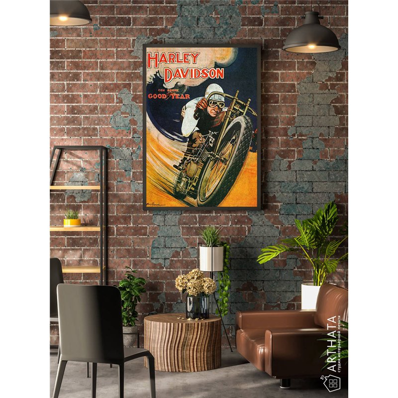 Постер, плакат интерьерный 40x60см - Harley Davidson