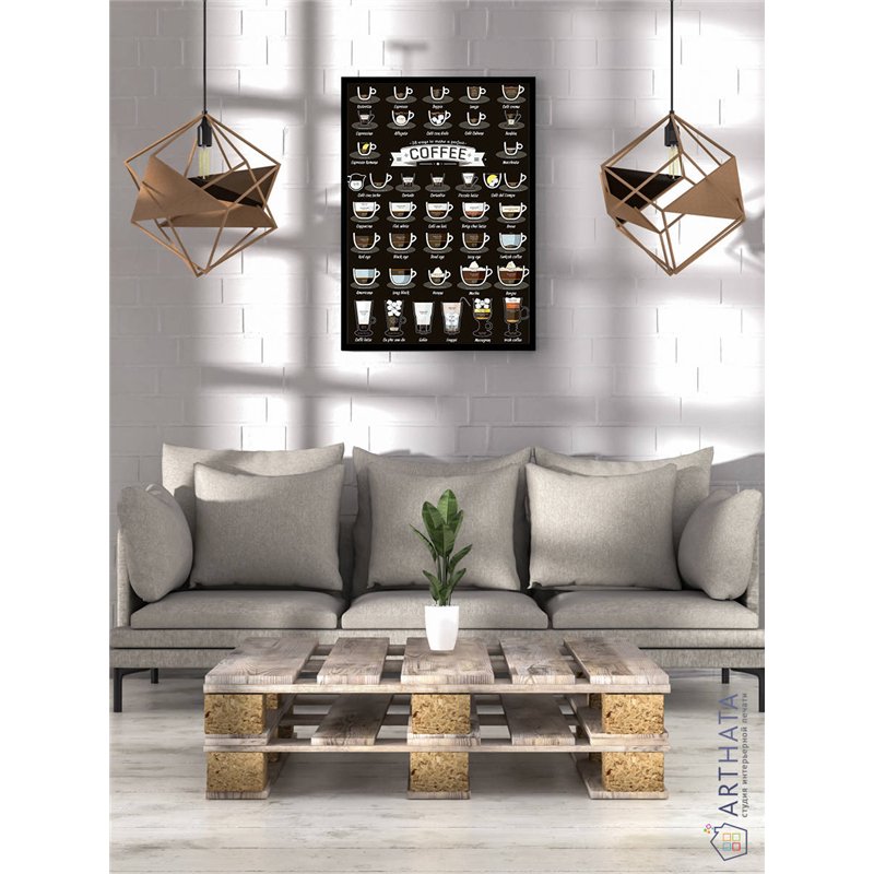 Постер, плакат интерьерный 40x60см - Coffee