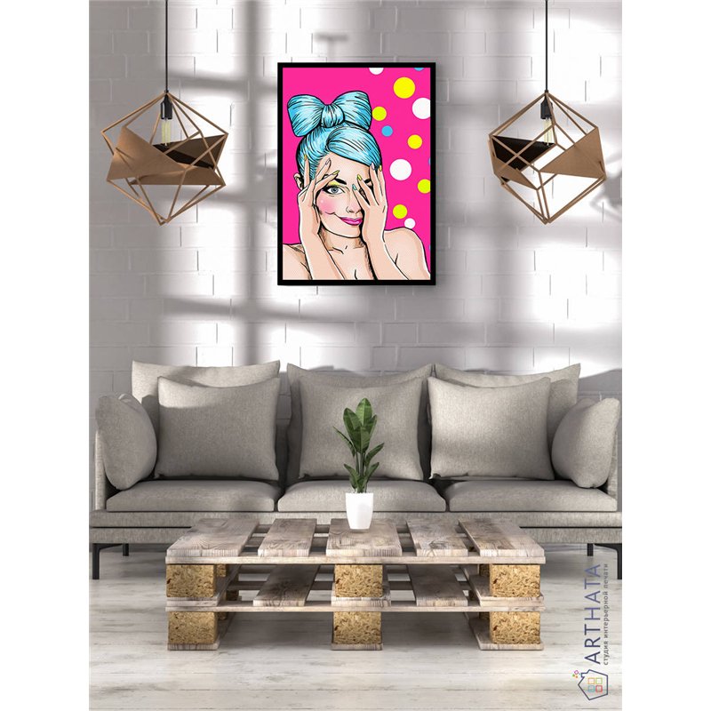 Постер, плакат интерьерный 40x60см - Girl Pop Art