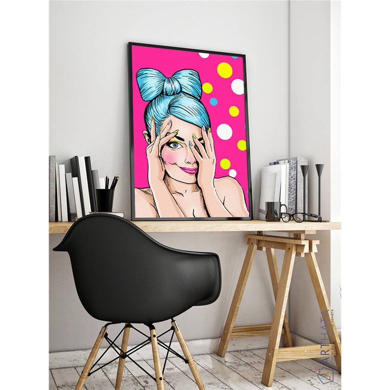 Постер, плакат интерьерный 40x60см - Girl Pop Art