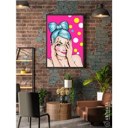 Постер, плакат интерьерный 40x60см - Girl Pop Art