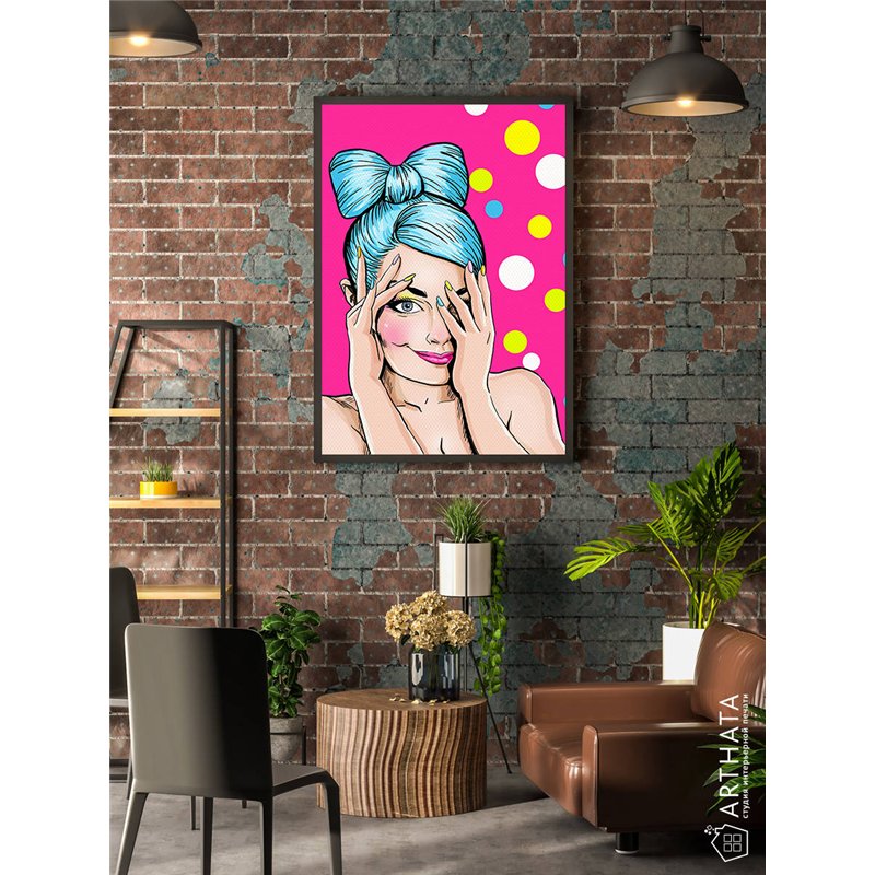 Постер, плакат интерьерный 40x60см - Girl Pop Art