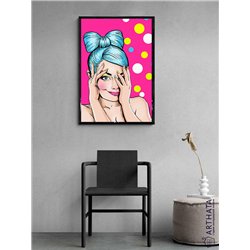 Постер, плакат интерьерный 40x60см - Girl Pop Art