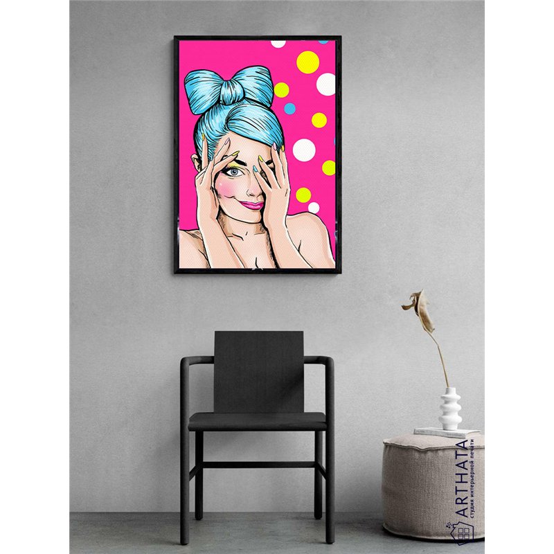 Постер, плакат интерьерный 40x60см - Girl Pop Art