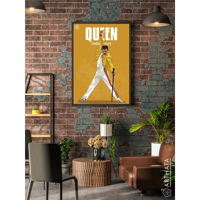 Постер, плакат интерьерный 40x60см - Freddie Mercury