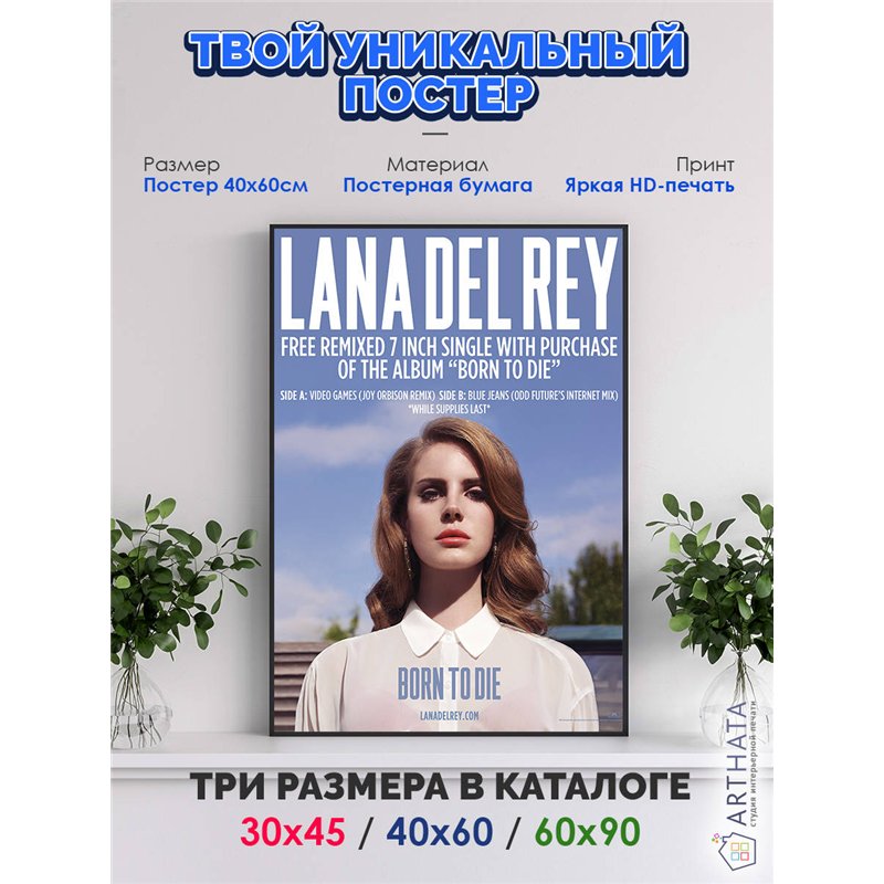 Постер, плакат интерьерный 40x60см - Lana Del Rey