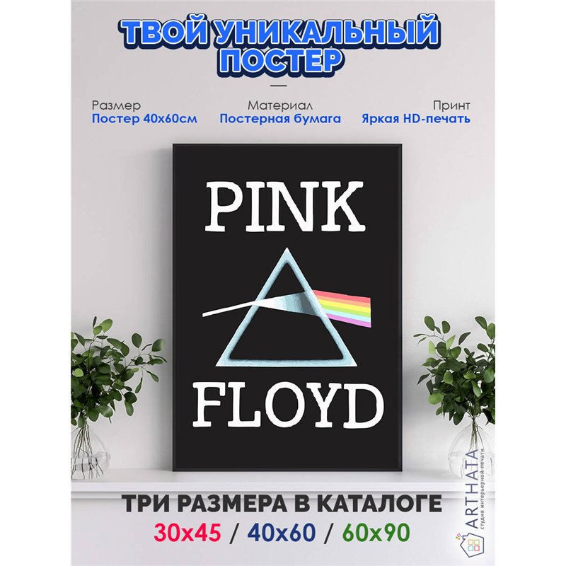 Постер, плакат интерьерный 40x60см - Pink Floyd