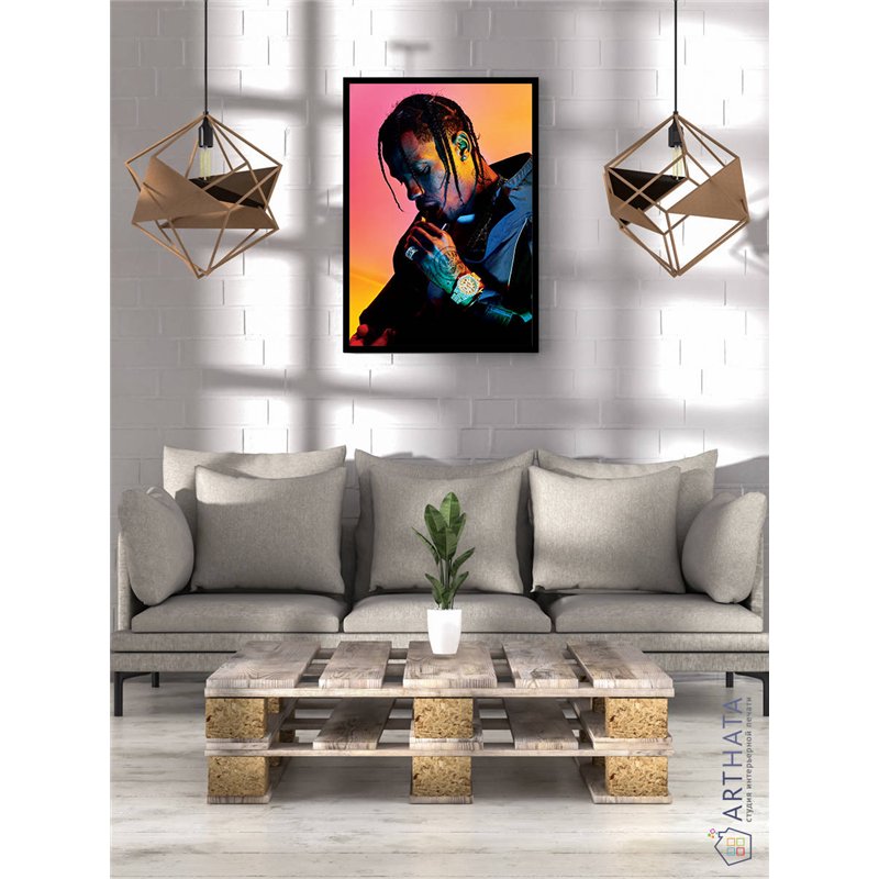 Постер, плакат интерьерный 40x60см - Travis Scott