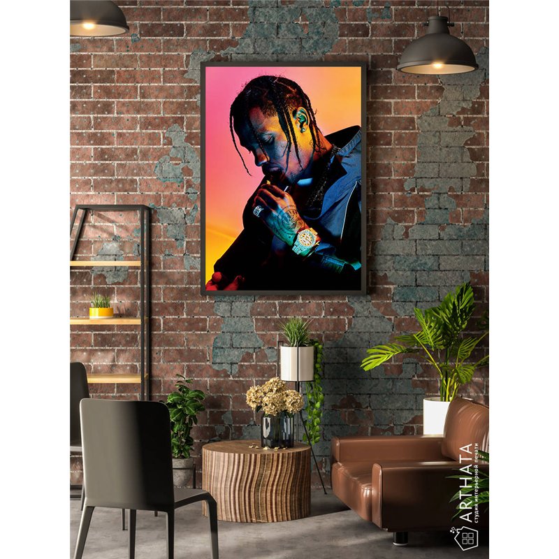 Постер, плакат интерьерный 40x60см - Travis Scott