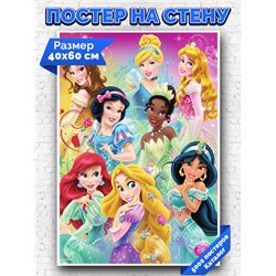 Постер, плакат интерьерный 40x60см - Princess Disney