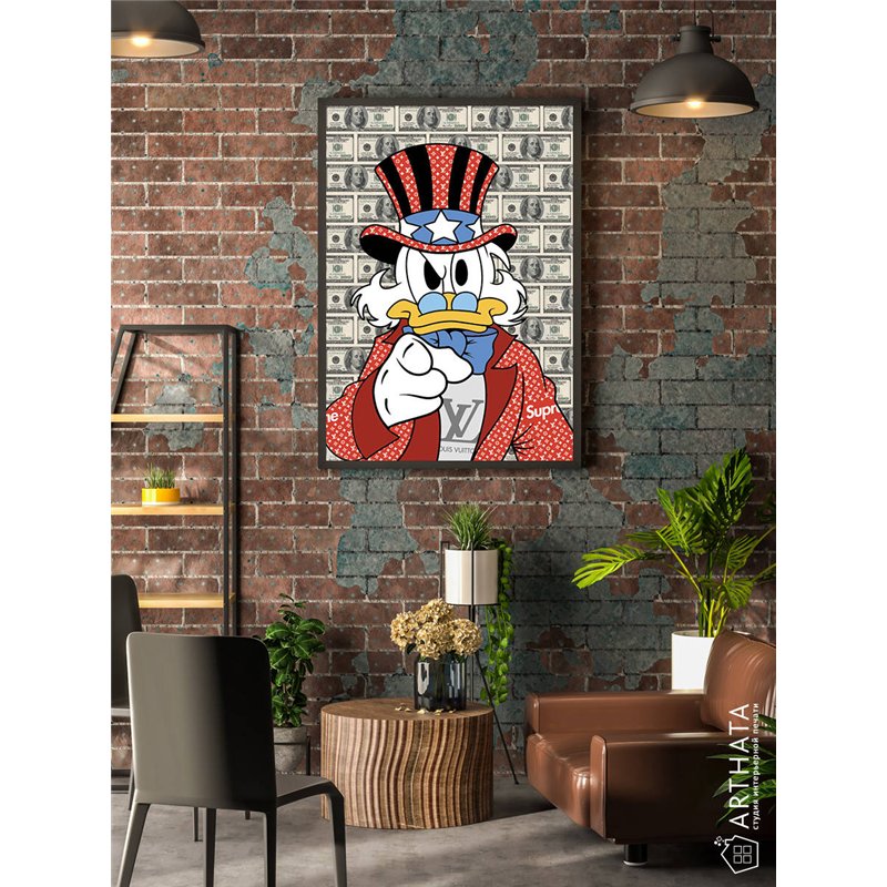 Постер, плакат интерьерный 40x60см - Duck Tales Scrooge McDuck